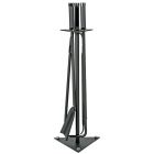 Haardstel 3-delig driehoekige voet met chroom