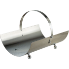 Houtbak halfrond met handvat (RVS)