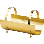 Houtbak halfrond met handvaten (goud)