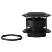 Holetherm dubbelwandige trekkap met gaas Ø200/250mm (zwart)