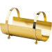 Houtbak halfrond met handvaten (goud)