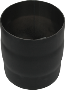 Dikwandig aansluitstuk mannelijk-mannelijk Ø150mm (zwart)