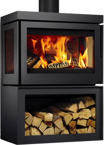 Barbas BOX Panorama 65 met houtvak houtkachel