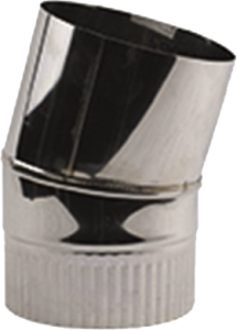 Enkelwandige RVS bocht Ø250mm – 15°