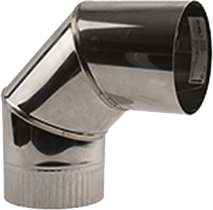 Enkelwandige RVS bocht Ø125mm – 90°