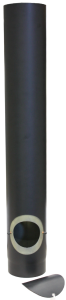 Dikwandige pijp Ø150mm – 100cm met luik (zwart)