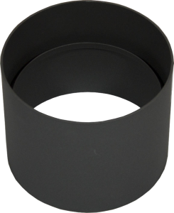 Dikwandig aansluitstuk vrouwelijk-vrouwelijk Ø125mm (zwart)