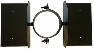 Dakbevestigingsbeugel voor dubbelwandig Ø150/200mm (zwart)