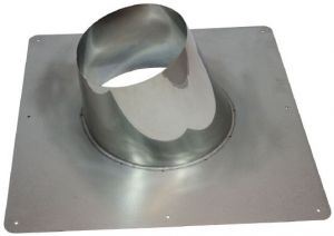 Dakplaat voor dubbelwandig Ø150/200mm – hellend 5-25°