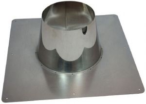 Dakplaat voor dubbelwandig Ø150/200mm – plat 0-10°