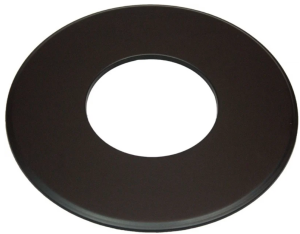 Dikwandig rozet Ø120mm – breed (zwart)