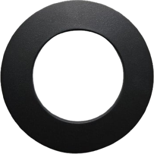 Dikwandig rozet Ø120mm – smal (zwart)