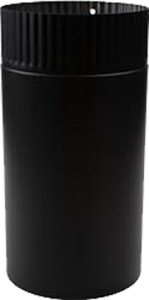 Enkelwandige RVS pijp Ø125mm – 25cm (zwart)