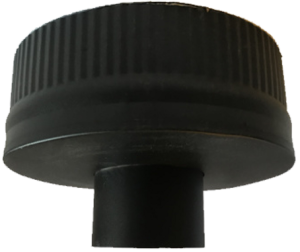 Pelletkachel onderaansluitstuk Ø80mm naar Ø80/130mm (zwart)