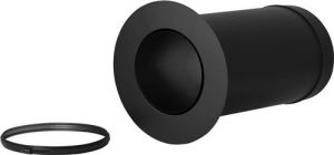 Holetherm dubbelwandige nisbus met rozet Ø200/250mm (zwart)