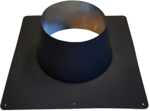 Dakplaat voor dubbelwandig Ø200/250mm – plat 0-10° (zwart)