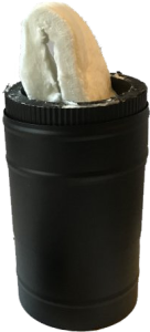 Dubbelwandige pelletkachel paspijp Ø80/130mm – 39-74cm (zwart)