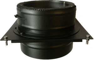 Dubbelwandige pelletkachel stoelconstructie Ø80/130mm (zwart)