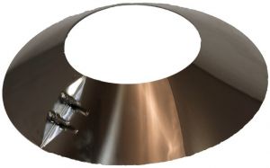 Stormkraag voor dubbelwandig Ø150/200mm (zwart)