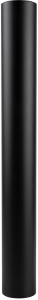 Enkelwandige RVS pijp Ø125mm – 100cm (zwart)