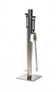 Haardstel RVS 2-delig chroom