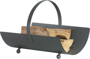 Houtbak halfrond met handvat (antraciet)