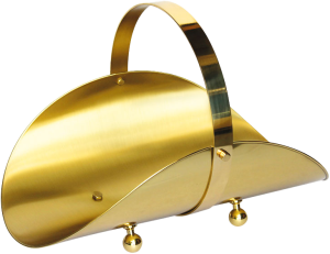 Houtbak halfrond met handvat (goud)