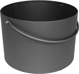 Houtbak rond met handvat (antraciet)