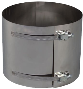Klemband voor enkelwandig RVS Ø80mm