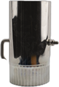 Enkelwandige RVS pijp met klep Ø150mm – 25cm