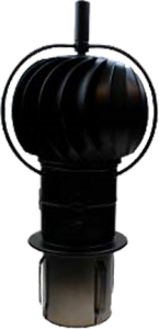 Turbowent trekkap Ø250mm – insteek (zwart)