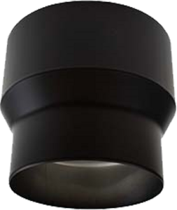 RVS verloopstuk Ø149mm naar Ø200mm (zwart)